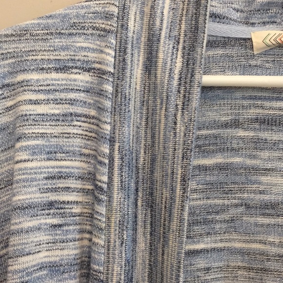 Blue Slashed Soft Cardigan - Picture 2 of 3